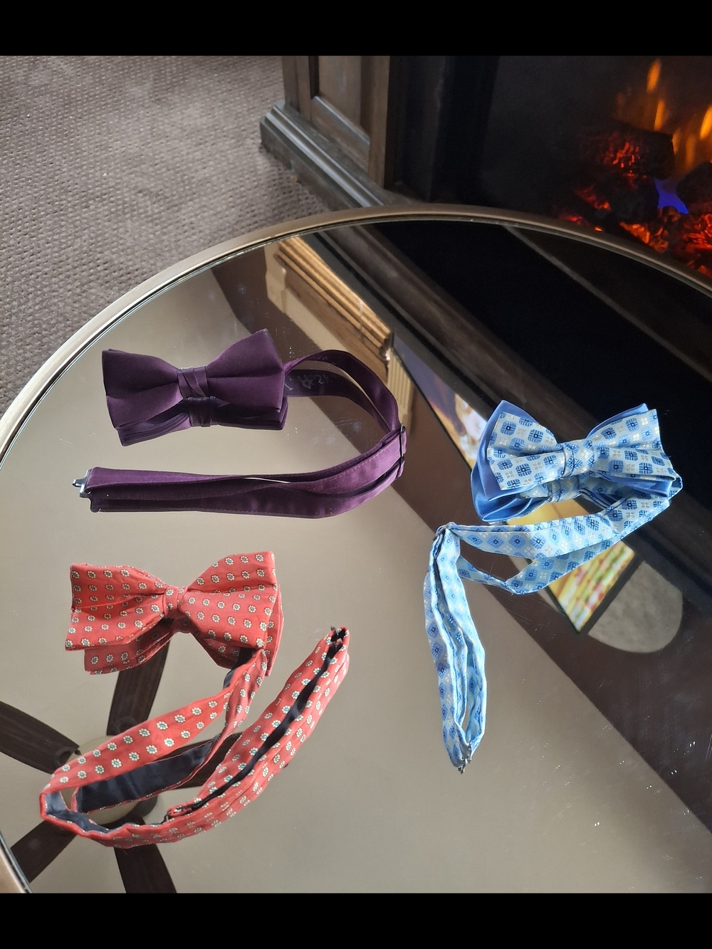 Bow Tie Trio - Purple, Blue & Red